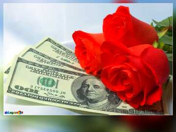 FX №181539  Roses dollars card