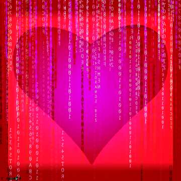 FX №181484  Red Digital heart