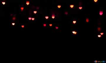 FX №181755 Lights hearts dark background red lights
