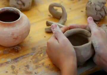 FX №181653 crafting clay in hands