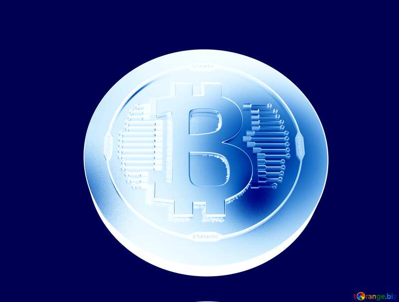 Bitcoin Blue Background №51518