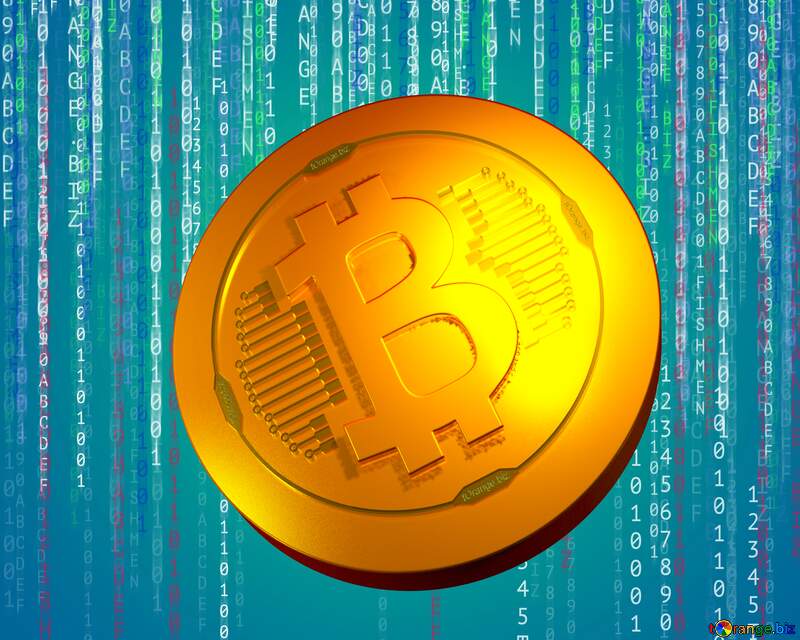Bitcoin gold light coin Digital enterprise matrix style background №49671
