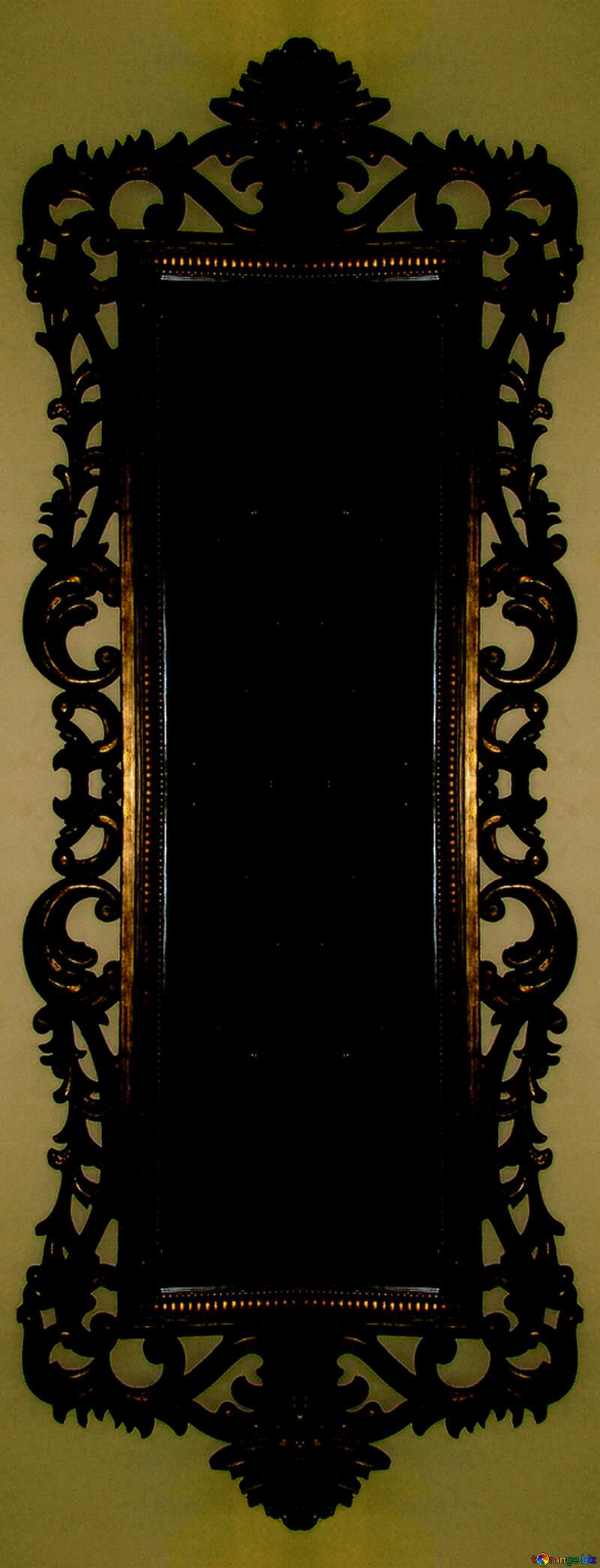 Antique mirror  dark frame №8319