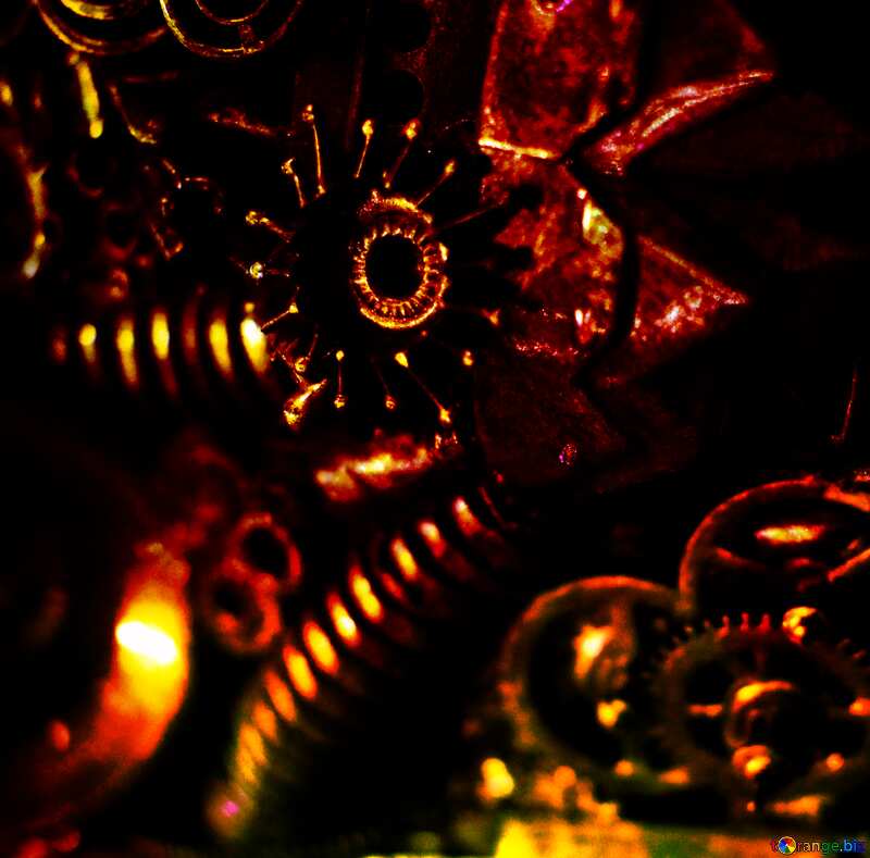 Steampunk background machine gears №48976