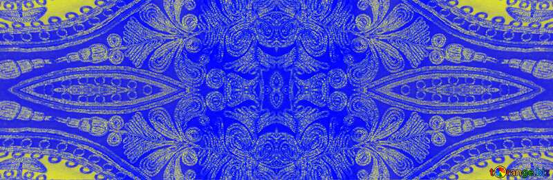 Blue  pattern on fabric №43293