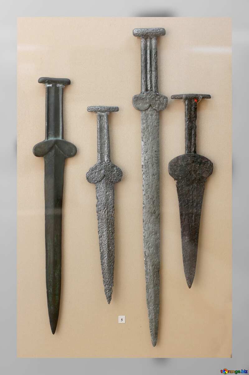  Ancient swords grey frame №43892