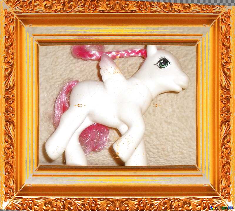 Pegasus pony old gold frame №17754