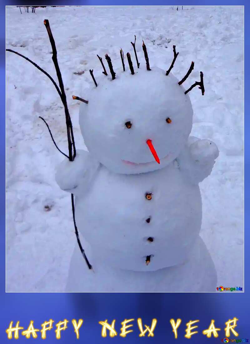  Snowman happy new year №43058