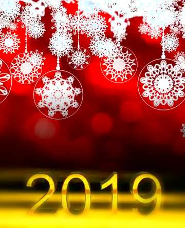 FX №182701 2019 3d render dark background Clipart HAPPY NEW YEAR snowflakes