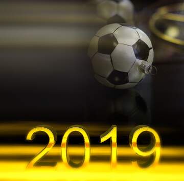 FX №182682 2019 3d render dark background Soccer Ball