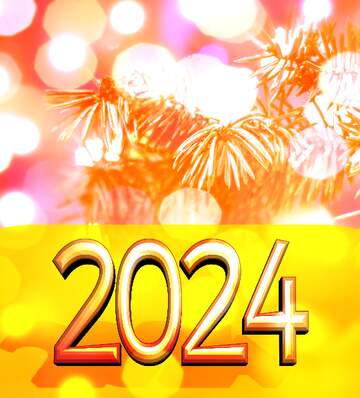 FX №182735 2022 gold digits    Christmas Bokeh background