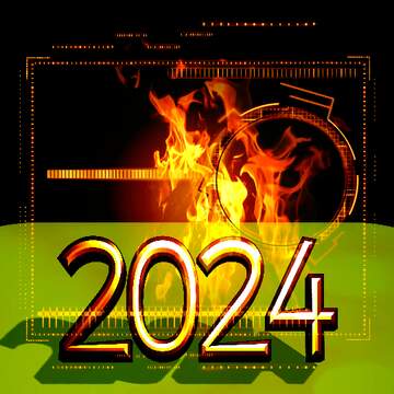 FX №182707 2022 gold digits Futuristic Information Flame