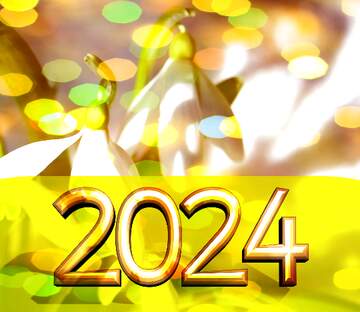 FX №182719 2022 gold digits   Pictures of early spring overlay bokeh lights background