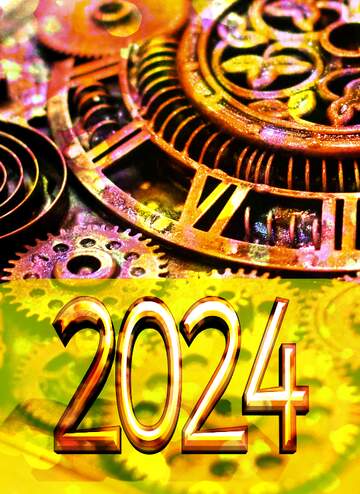 FX №182712 2022 gold digits Steampunk Beauty happy new year