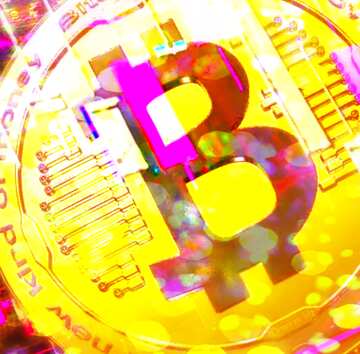 FX №182206 Bitcoin Bitcoin Golden digital futuristic currency