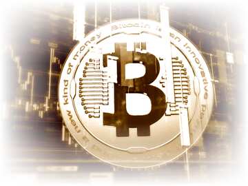 FX №182275 Bitcoins futuristic illustration.