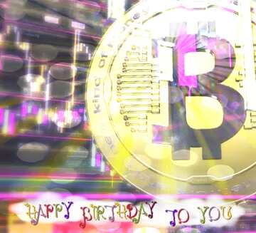 FX №182171 Bitcoin Birthday Card