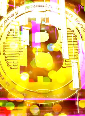 FX №182125 Bitcoin Bokeh Gold Background