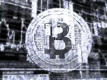 FX №182163 Bitcoin Frozen Background