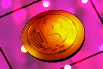 FX №182069 Bitcoin gold light coin Congratulations background