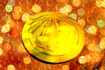 FX №182493 Bitcoin gold Rays coin Bubbles Texture