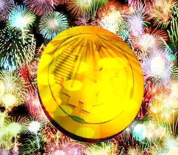 FX №182495 Bitcoin gold Rays coin Fireworks Texture Background