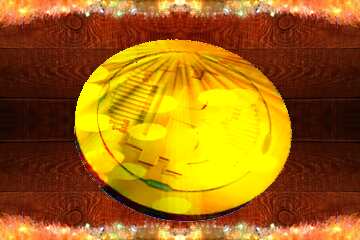 FX №182505 Bitcoin gold Rays coin Garland Texture