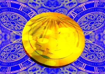 FX №182452 Bitcoin gold Rays coin Steampunk Pattern