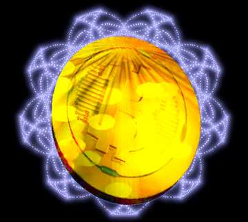 FX №182461 Bitcoin gold Rays  Ornament Pattern Circle