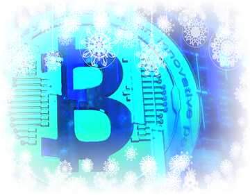 FX №182161 Bitcoin Winter Background
