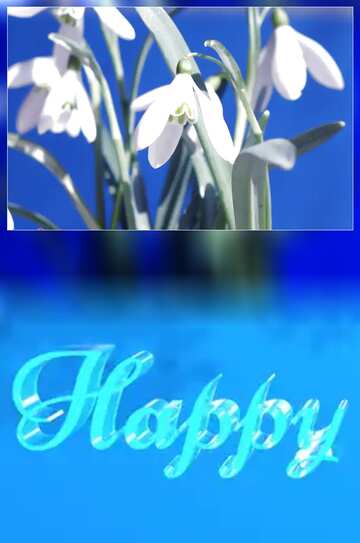 FX №182961 Happy glass blue background Card Blank