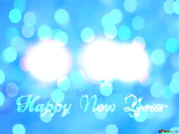 FX №182902 Happy New Year blue background bokeh