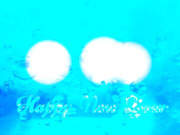FX №182924 Happy New Year blue background Rain Drops