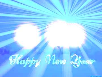 FX №182907 Happy New Year blue background Rays