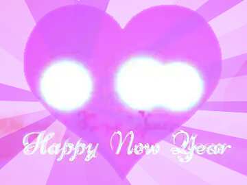 FX №182915 Happy New Year pink heart background Rays