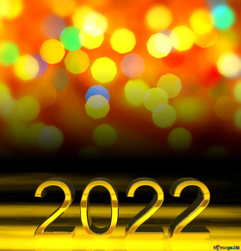 2022 gold digits 2022 Background of bright lights №24618