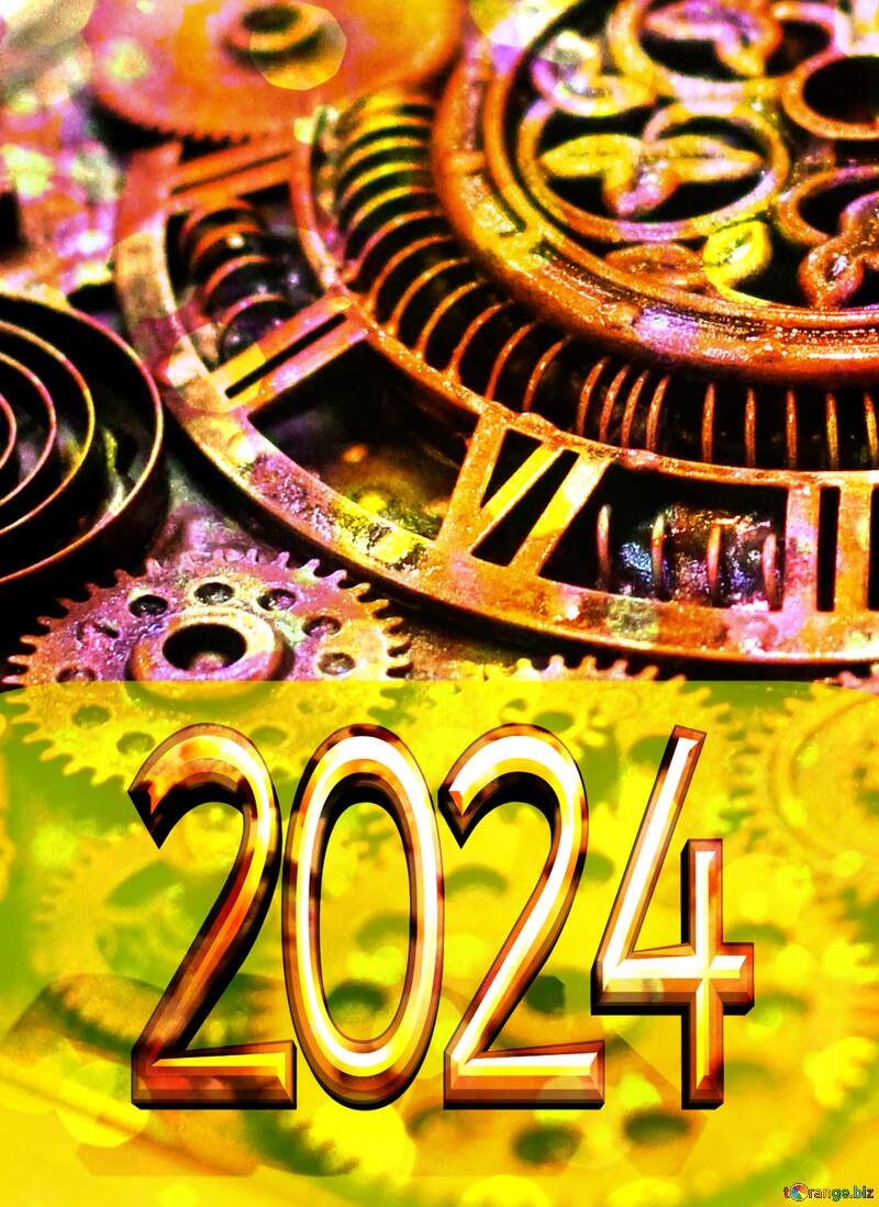 2022 gold digits Steampunk Beauty happy new year №48981