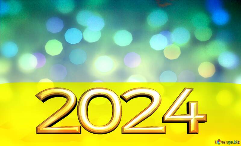 2022 gold digits Sunset Gradient   Happy New Year bokeh background №16062
