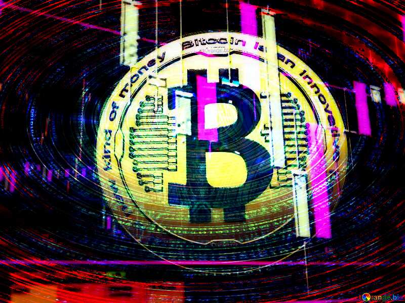 Bitcoin Digital Deep Blue Background №51519