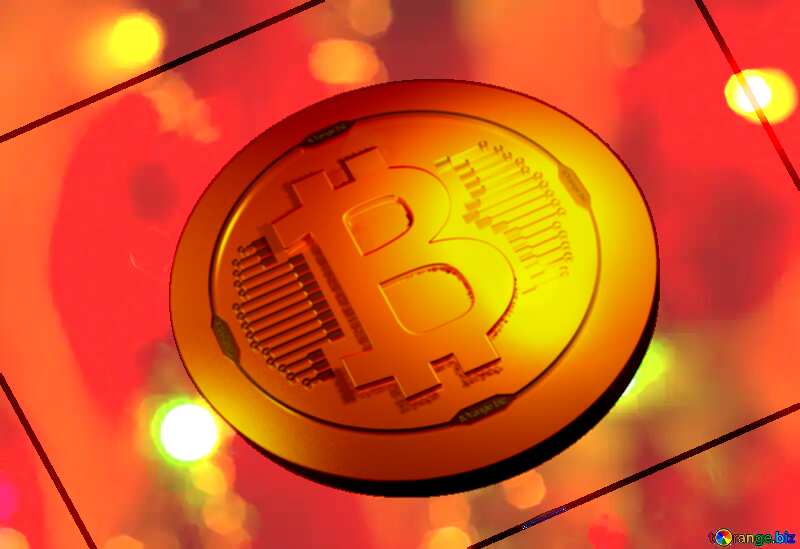 Bitcoin gold light coin Red background №15091