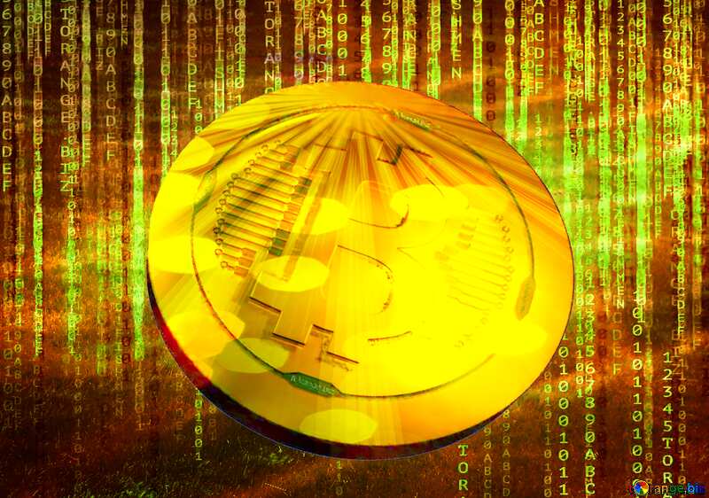 Bitcoin gold matrix Background №48560