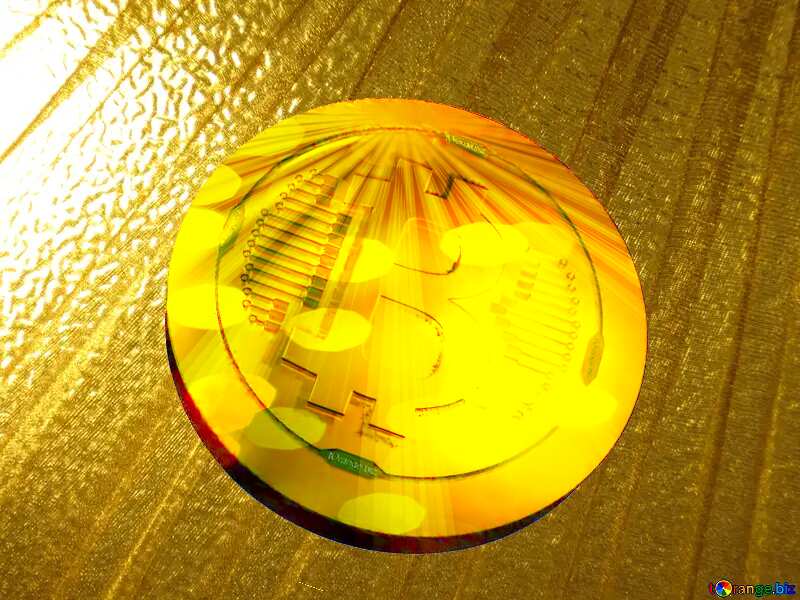 Bitcoin gold Rays coin Fabric Texture №17707