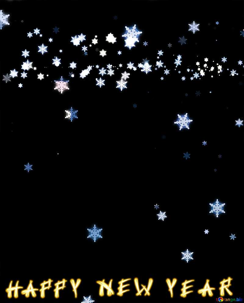 Dark background snowflakes happy new year №40011