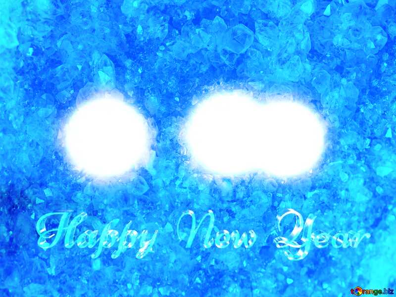 Happy New Year blue background Amethyst №51523