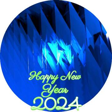 FX №183443 Blue futuristic shape. Computer generated abstract background. Circle happy new year 2024