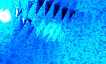 FX №183342 Blue futuristic shape. Computer generated abstract background. Frozen Glass Texture