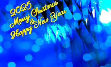 FX №183267 Blue futuristic shape. Computer generated abstract background. Happy New Year 2025 Card Background...