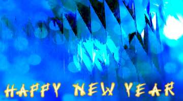 FX №183245 Blue futuristic shape. Computer generated abstract background. Happy New Year Bokeh Background