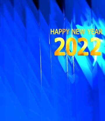 FX №183248 Blue futuristic shape. Computer generated abstract background. Happy New Year Card