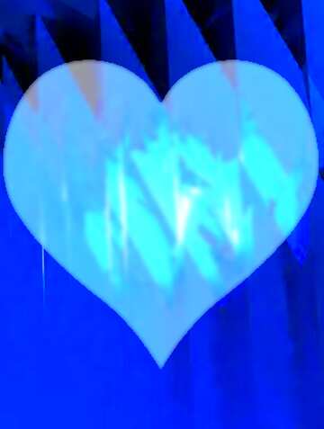 FX №183211 Blue futuristic shape. Computer generated abstract background. Heart Love